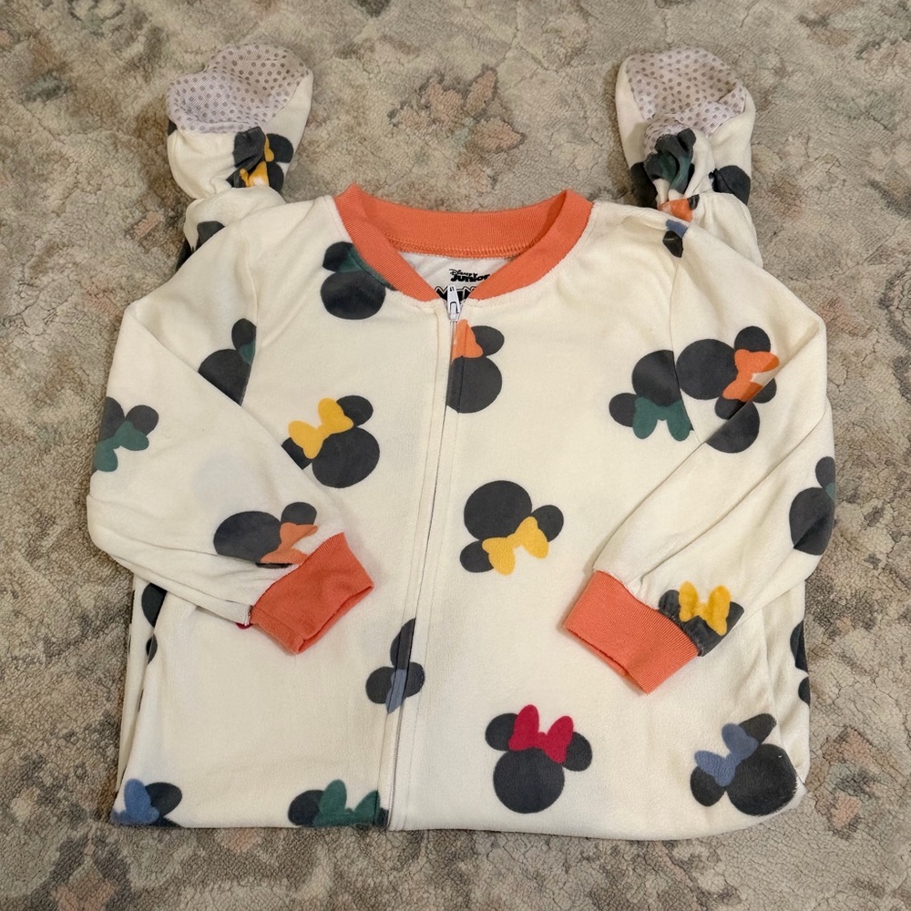 Minnie Mouse Fleece Footed Onesie 🎀